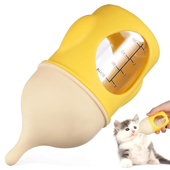 SUPVOX Puppy Bottle 5.12 Inch Nursing Feeding Bottle with Clear Scale and Valve Control for Newborn Puppies and Kittens Reusable Plastic for Puppy Milk Replacement and Kitten Milk Feeding