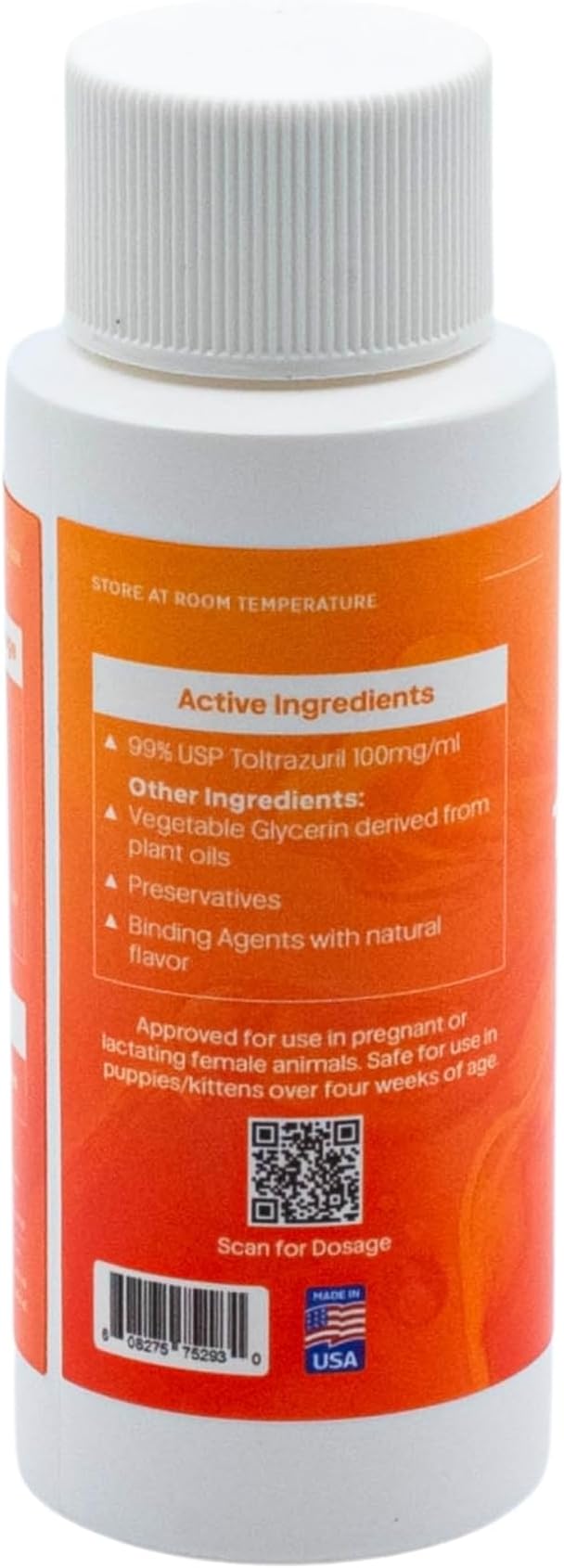 Toltrazuril 10.0% for Horses, Dogs, Cats, 60mL/2 Ounce, for Non-Food Chain Animals, Alfalfa