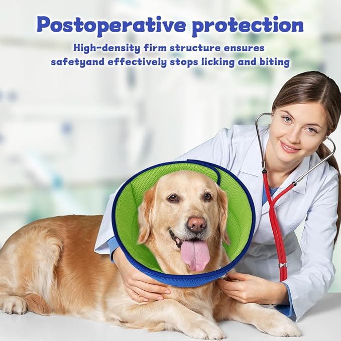 Mosago Soft Dog Cone Collar after Surgery Alternative for Dogs to Stop Licking, Comfort Collars for Large/Medium/Small Pet, Adjustable Elizabethan Neuter Recovery E Cones of Shame Neck & Head Ecollars