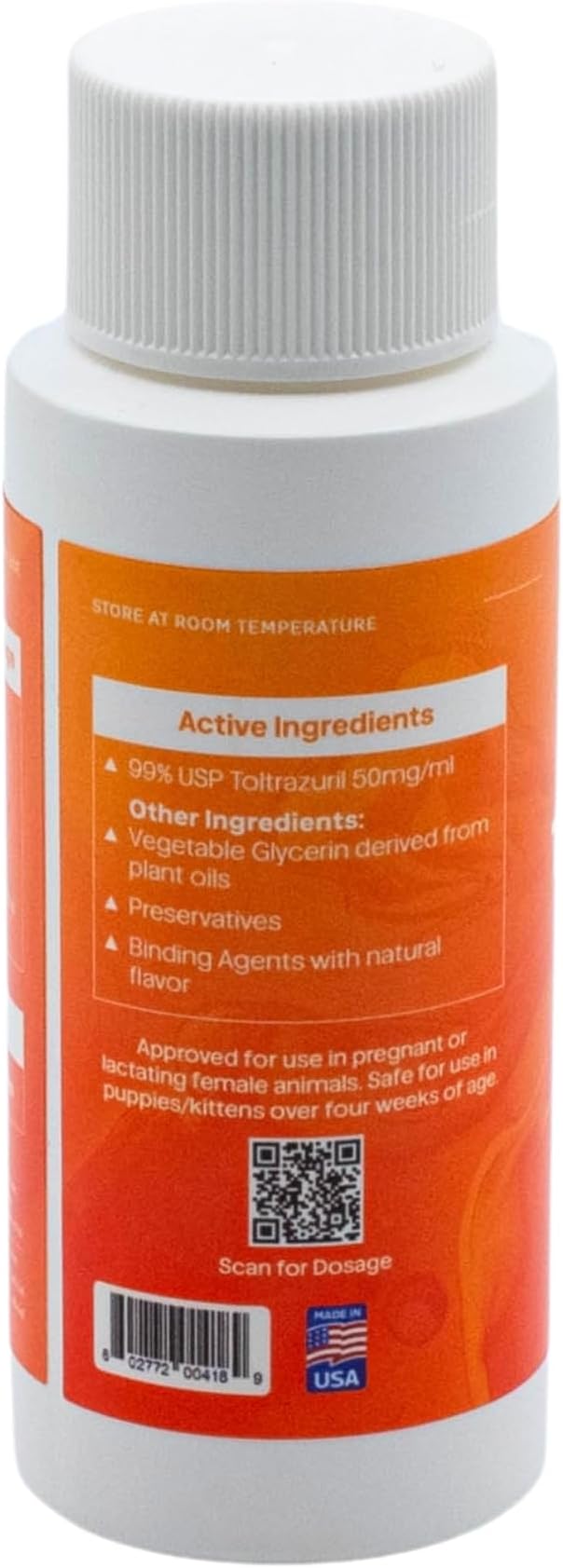 Toltrazuril 5.0% for Horses, Dogs, Cats, 60mL/2 Ounce, for Non-Food Chain Animals, Chicken