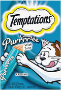 Temptations 023100137445 Creamy Purrrree Tuna Cat Treats - 1.7 oz - 4 Pouches Each