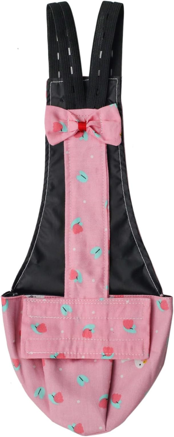 BestParts Adjustable Diaper Waterproof Reusable Diapers, Cloth Diaper Wearable Poultry for Farm Pet Goose, Pet Duck,Pet Chicken, (Pink Swan, L(3.31-8.82pounds), 1, Count)