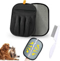 Pet Hair Remover Glove for Cats & Dogs, Upgraded 5-Finger Electrostatic Mesh Mitt, Handheld Grooming Glove Reusable Fur & Lint Remover for Sofa, Couch, Carpet, Clothes & Car Seat – Black