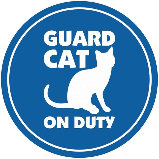 Circle Guard Cat on Duty (Blue) - Medium