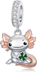 SIMONLY Animal Charms for Bracelets 925 Sterling Silver Highland Cow/Axolotl/Dragon/Dog/Cat Charms Animal Beads for Jewelry Making for Women Christmas Mothers Day Gifts