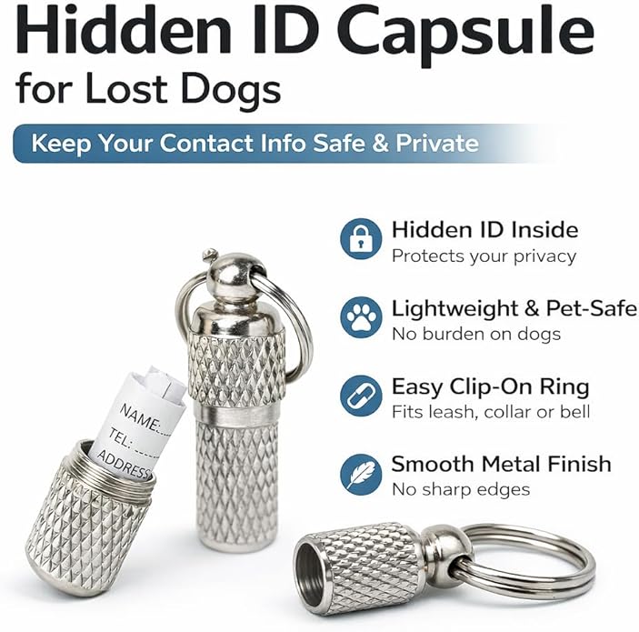 kcrygogo Copper Collar Bell for Small Pet, 0.7 inch Bell for Cats and Dogs,Noise NOT LOUD Come with Silver Pet Anti-Lost ID Pendant Tags (2Set)