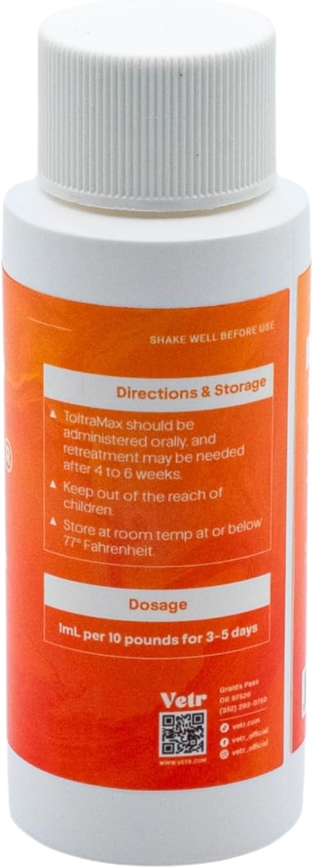 Toltrazuril 10.0% for Horses, Dogs, Cats, 60mL/2 Ounce, for Non-Food Chain Animals, Alfalfa