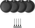RAINDROPS Air Tracker Tags for Android, Air Tags-4 Pack Bluetooth Tracker Works with Google Find Hub, Item Finder for Keys, Luggage, Wallet, Pets (Android Only, Black, 4 Pack)