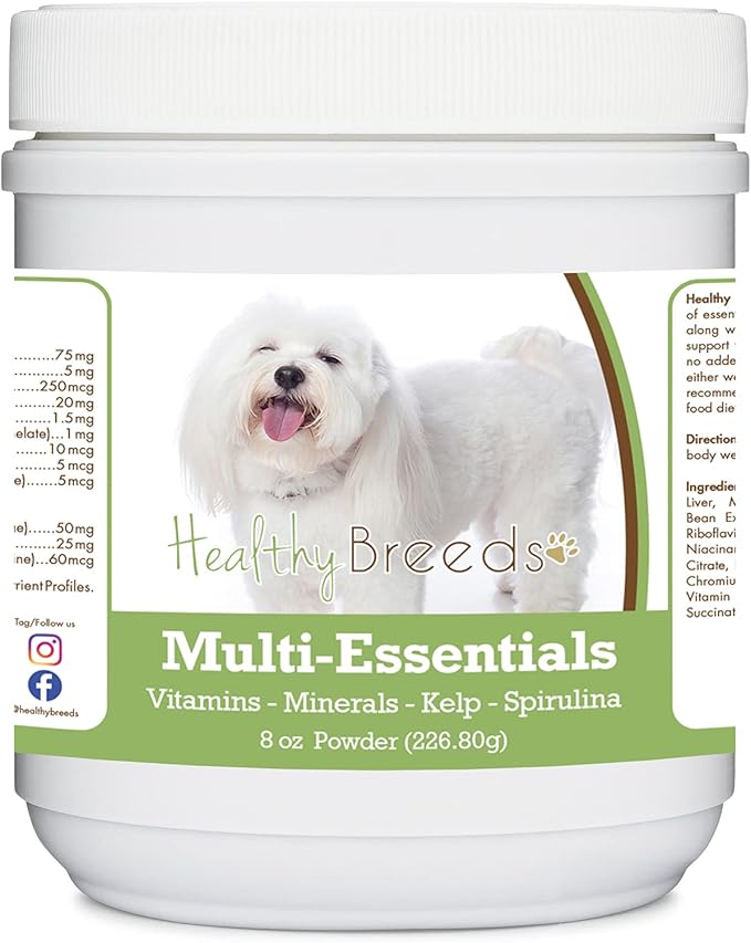 Healthy Breeds Coton de Tulear Multi-Essentials Powder for Dogs - an Ideal Supplement of Vitamins, Minerals & Antioxidants for Your Dog - 8 oz