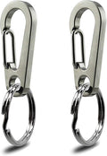Dog Tag Clips / 2 Pack/Multiple Size 304 Stainless Steel Quick Clip with Rings/Easy Change Dog Cat ID Tag Holder for Small pet Collars and Harnesses.(2 Small Grey)