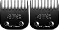 Audoc 4FC Blades Dog Grooming Blades Compatible with Andis/Oster A5/Wahl KM-10 Series Dog Clippers,Detachable Clipper Replacement Blade,Black(4FC/2PCS)
