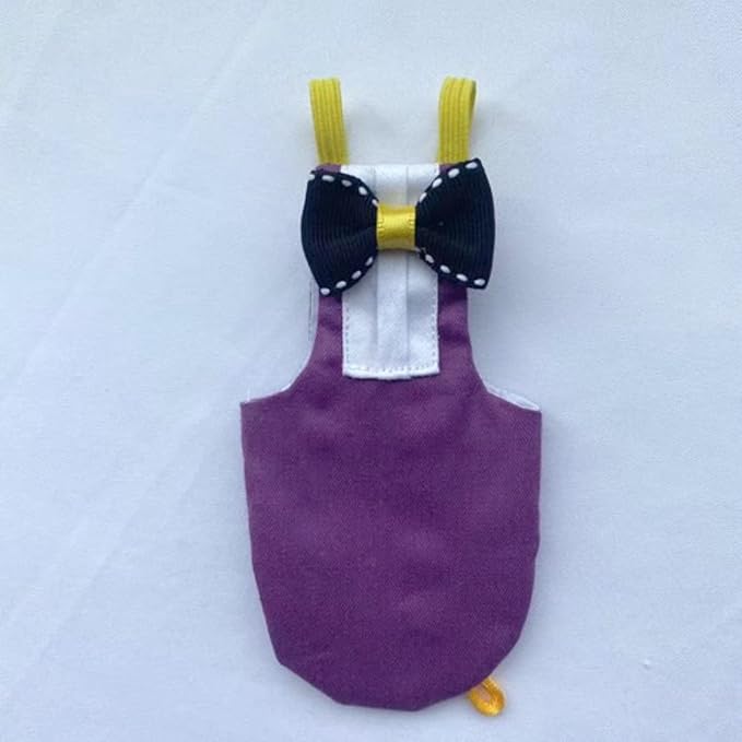 Bird Diaper Harness Flight Suit Clothes with Flying Leash for Parrots Cockatiel Pet Birds, Parrot Clothes, Bird Training Nappy Suit Liners Clothes (S, Purple)