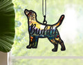 NAZENTI Personalized Dog Suncatcher Memorial Ornament, Dog on Moon for Lovers Loss, Memory Remember, Sympathy Gift