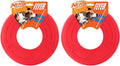 Nerf Dog Atomic Flyer Outdoor Dog Toy, 10 Inch Flying Disc Dog Fetch Toy, Rubber Dog Toy for Medium Dogs and Large Dogs, Red (Pack of 2)