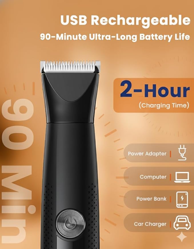 Dog Clippers Grooming Kit Cordless Hair Clipper Rechargeable Paw Trimmer Quiet Nail Grinder Shaver for Cats Dogs Pets