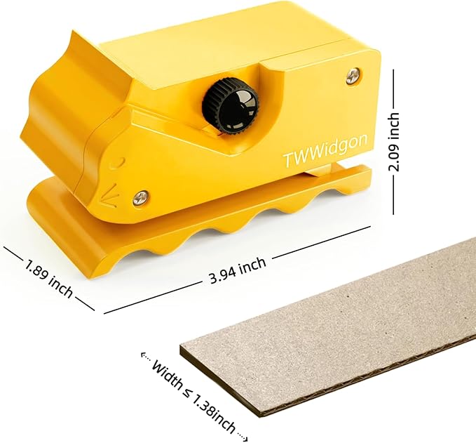 Cardboard Cutter for Cat Scratchers,Includes 10 Blades,3m nylon reusable strap,Non 3D Printed,DIY Cat Scratchers Cardboard Strip Tool,,Cardboard Cutting Machine for Cat Lovers (Yellow, Non-3D Printed)