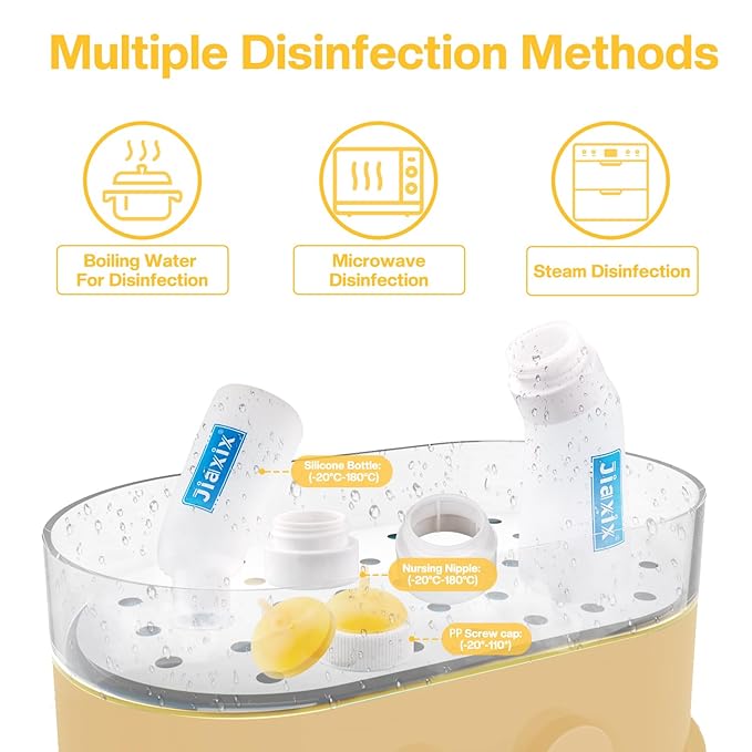 3 Pack Kitten Silicone Nursing Bottle,Silicone Feeding Nipple, Reusable Newborn Kitten Supplies, Suitable for Feeding Kitten, Puppy, Rabbit, Hamster (Yellow, Small+Medium+Large)