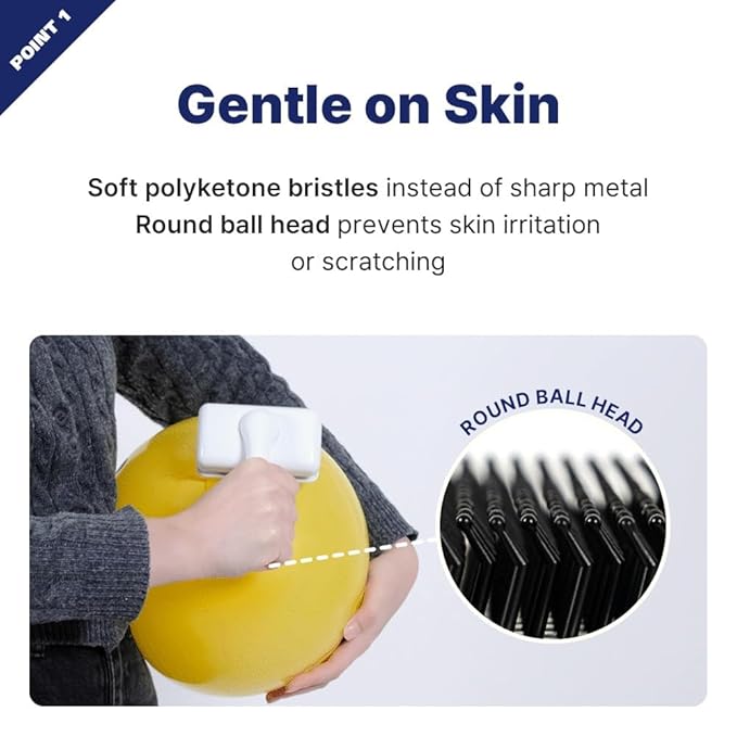 PETHROOM Healing Slicker Brush & Matt Splitter – Gentle Detangling & Shedding Control for Dogs & Cats, 306 Bristles, One-Touch Hair Removal & Safe Dematting Blade for Tangle-Free Grooming