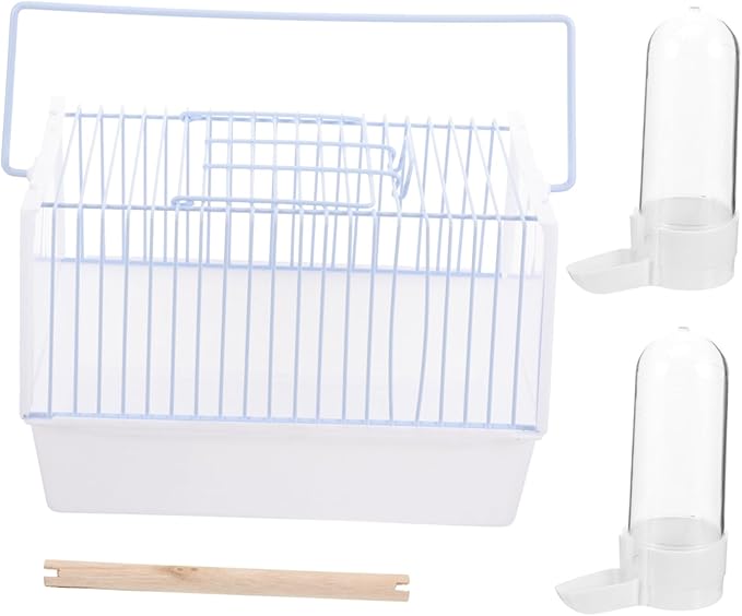 KESYOO 1set Portable Bird Carrier Cage for Travel Lightweight Bird Travel Cage Handle for Parrots and Outdoor Adventures Metal and Design