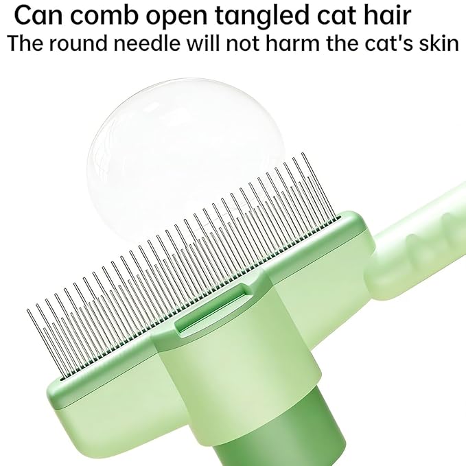 Fine Tooth Flea Comb for Cats and Dogs, Dual-Purpose Pet Comb for Grooming and Massaging, Gently Remove Fleas with Easy Release Button for Short and Long Hair (2 PCS)