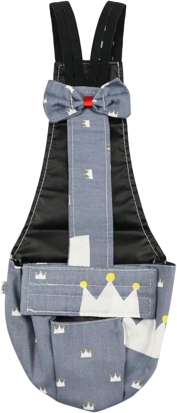 BestParts Adjustable Diaper Waterproof Reusable Diapers, Cloth Diaper Wearable Poultry for Farm Pet Goose, Pet Duck,Pet Chicken, (Grey Crown, M(1.65-3.31pounds), 1, Count)