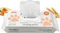 Pet Grooming Wipes 50 Count, Jumbo Size 8" x 9", Lick-Safe, Alcohol-Free Deodorizing Wipes for Dogs & Cats with Sensitive Skin