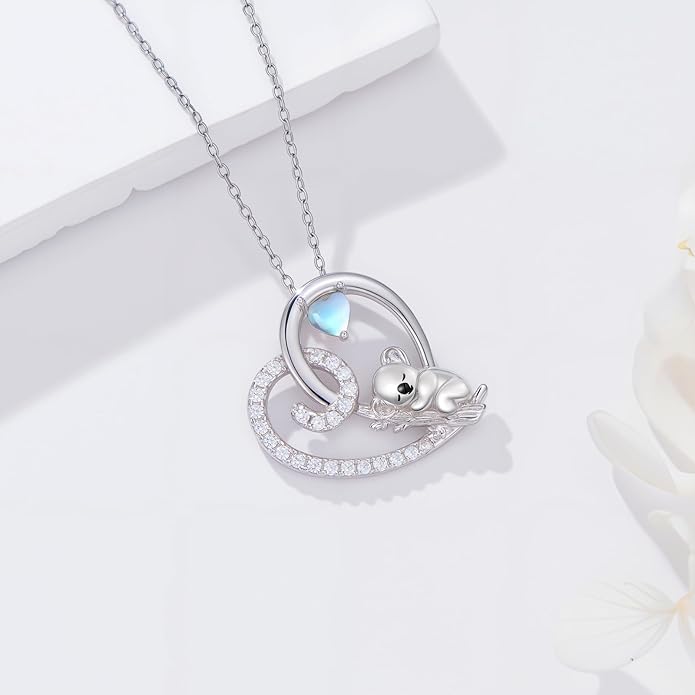Guinea Pig/Raccoon/Butterfly/Panda/Hummingbird/Giraffe/Rabbit Necklace 925 Sterling Silver Animal Pendant Jewelry Gift for Women Mom