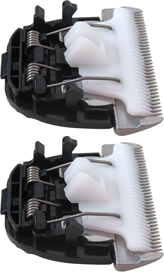 2-Pack Replacement Pet Blade Compatible for HOLDOG Low Noise Dog Cat Clippers, Made of Stainless Steel Fixed Blade with Ceramic Moving Blade