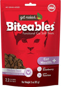 Get Naked Biteables Natural Soft Treats for Cats, Cat Health Plus, Chicken Feast Recipe, 3 oz, 1 Pouch