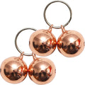 SJANE 4 Pack Cat & Dog Copper Bells - Pet Tracker Training | Pet Collar Accessories | Save Birds & Wildlife(Large)