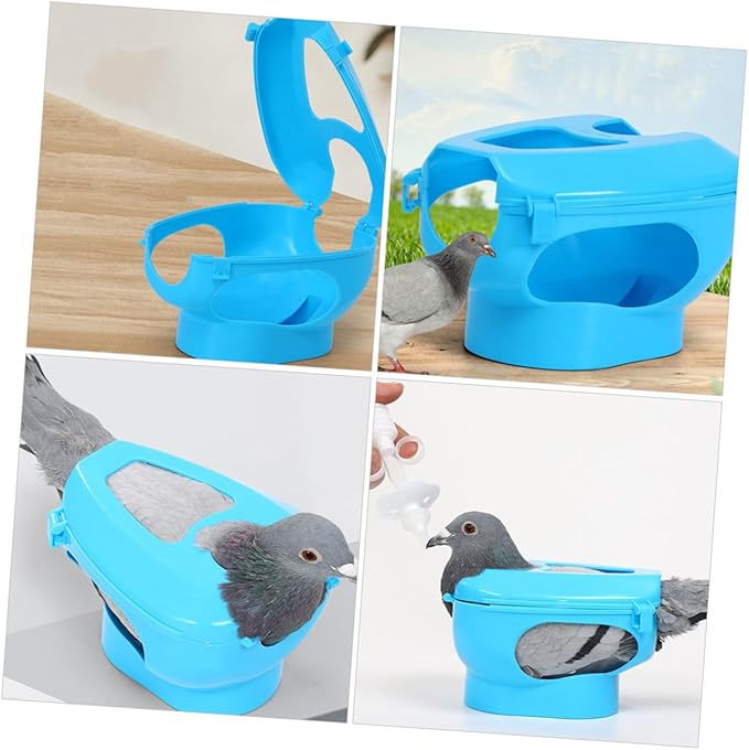 BESTonZON 2pcs Pigeon Injection Holder Feeding Stand for Easy Medicine Application Fixed Mount for Pigeons for Pet Bird Care
