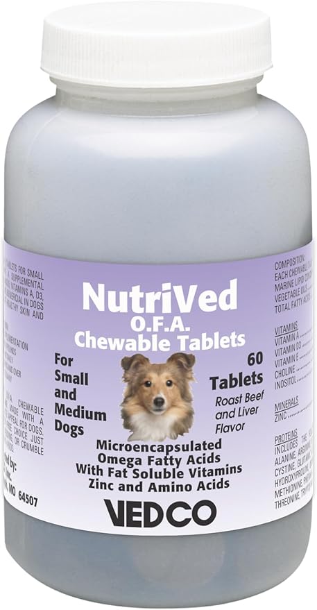 Vedco 60 Count Nutrived O.F.A. Chewable Tablets for Small and Medium Dogs