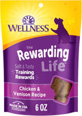Wellness Rewarding Life Soft Dog Training Treats, Natural, Grain Free, Chicken and Venison Recipe, 6 oz Bag