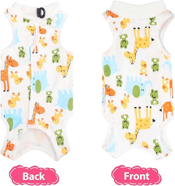 2 PCS Cat Recovery Suit Female Cat Onesie for Cats After Surgery Spay Abdominal Wounds, Kitten Recovery Suit Female Breathable E-Collar Alternative Kitten Onesie Anti Licking Large