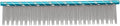 Zerodis Pet Hair Removal Comb, Reusable Stainless Steel, Blue, Cat Grooming, Thick Hair, 16 x 3.3cm/6.3 x 1.3in