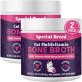 Cat Multivitamin with Grass-Fed Beef Bone Broth – Daily Supplement for Immune, Joint, Skin, Coat & Gut Health – Omega 3s, Lysine, Beta Glucan, Vitamins A-E, C, D – 180 Grams (Pack of 2) – No Fillers