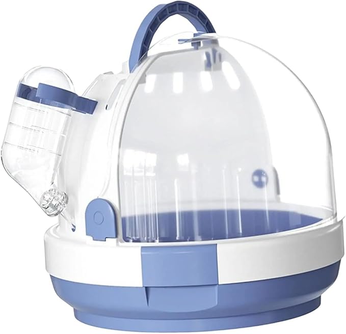 Gralara Parrot Travel Cage Bird Cage,Breathable,Portable,Hamster Carrier Cage,Small Animal Carry Case for Lovebirds Hedgehog Travel, Blue