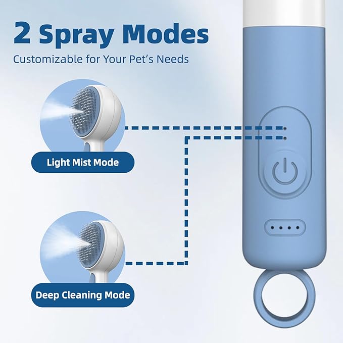 Cat Steam Brush, 3 in 1 Steamy Dog Brush for Shedding and Grooming, Electric Spray Pet Hair Brush with Water Spray for Massage, Cleaning, Removing Tangled Loose Hair, Anti-Static Comb for Cats Dogs