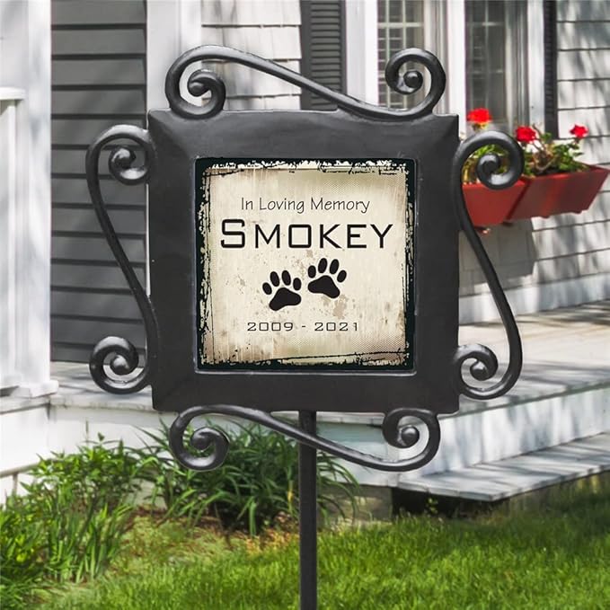 GiftsForYouNow in Loving Memory Personalized Pet Memorial Garden Stake, 28 x 8.5 Inches, Dog Grave Marker, Dog Memorial