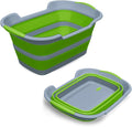 ddLUCK Multi-Functional Collapsible Pet Bathtub with Drainage Hole, Portable Indoor Outdoor Foldable Washing Tub Bathing Tub Small Pets Bathtub for Puppy Small Dogs Cats (Green)