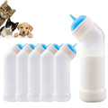 Pet Nursing Bottle for Newborn Animals,Kitten Bottle Feeding Kit Silicone Nipple for Kittens Puppys Rabbits Squirrel (Blue, Small)