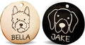 Engraving Pet ID Tags, Personalized Pet ID Tags, Stainless Steel Pet ID Tags, Custom Engraved Dog and Cat Tags, Double Sided Round Tags - Made in USA
