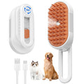 Cat Steam Brush for Shedding, 4 in 1 Cat Steamy Brushs Cleanser with Foldable Handle, Pet Spa Brush for Cats, Spritz Defur Comb for Pets, Steam Brushs for Cats