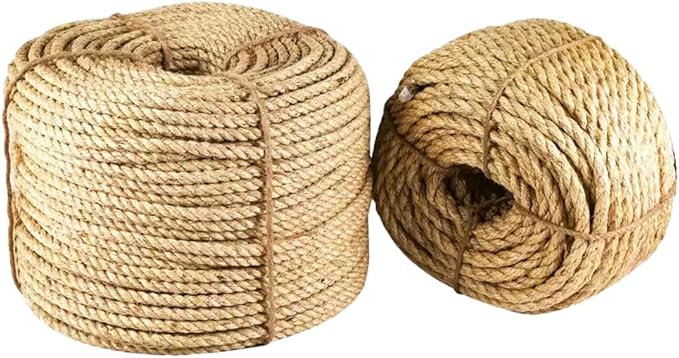 Natural Sisal Rope for Cat Scratcher Replacement, Durable Cat Tree Post Repair Cord for DIY Projects, Climbing Towers, Furniture Protection, Scratch Pad, Crafts, Garden, and Home Décor Use