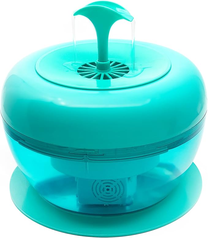 IntelliLeash PURRoducts Purrfect Water Fountain for Cats and Small Dogs with Premium 5-Layer Filter That Lasts Up to Two Months. Splash Free and Tip-Proof Design. Low Water Auto Shut-Off Feature.