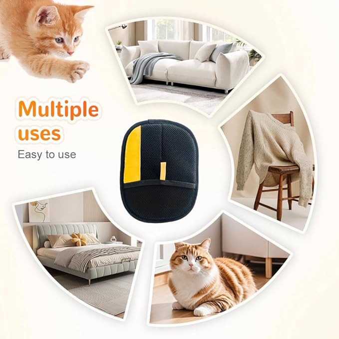 Electrostatic Pet Hair Removal Glove, Hair Cleaning Gloves for Pets Grooming, Dog Hairs Remover Gloves for Bed Clothes