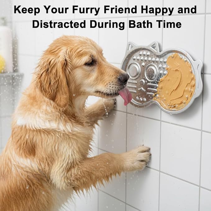 Vivifying Stainless Steel Lick Mat for Dogs & Cats, Slow Feeder Pad with Suction Cups, Improve Your Pet's Feeding Habits, Odor-Free, Dishwasher Safe Dog Lick Mat