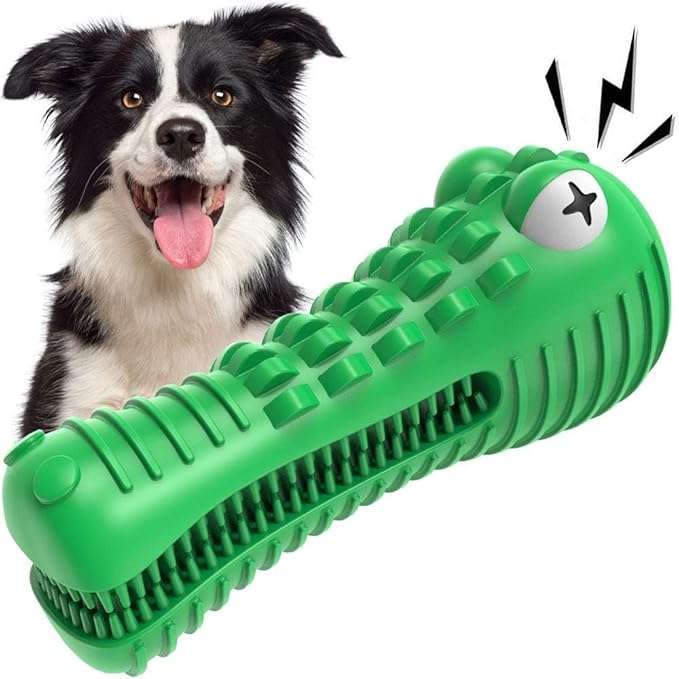 Dog Toys for Aggressive Chewers Large Medium Breed, Indestructible Dog Chew Toys, Squeaky Interactive Tough Extremely Durable, Dogs Toothbrush Toys to Keep Them Busy