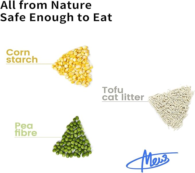 Tofu Cat Litter, Dr. PawPaw Clumping Cat Litter, Honeysuckle Scent 18 lb, Dust-Free Keep Kitty Tidy, Superior Odor Control Keep Step Fresh
