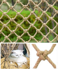 Safety Anti-Fall Fence Net for Children Pet Cat, Jute Twine Netting Balcony Net - Child Protection Rope Netting for Staircase Restaurant Cafe Ceiling Vintage Decorative Hemp Rope Net